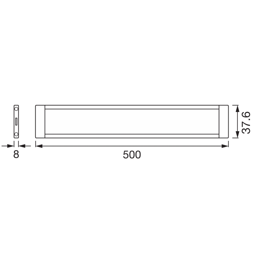 Osram - Erweiterungsset für dimmbare LED-Unterbauleuchte LED/8W/24/230V 2700-6500K Wi-Fi weiß