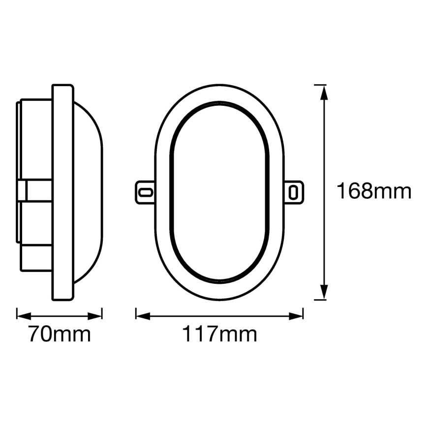 Osram - LED-Außenwandleuchte BULKHEAD LED/6W/230V IP54 schwarz