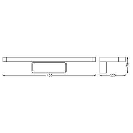 Osram - LED-Spiegelleuchte für Badezimmer DISC BAR LED/7W/230V 3000/4000K 40 cm IP44 glänzender Chrom