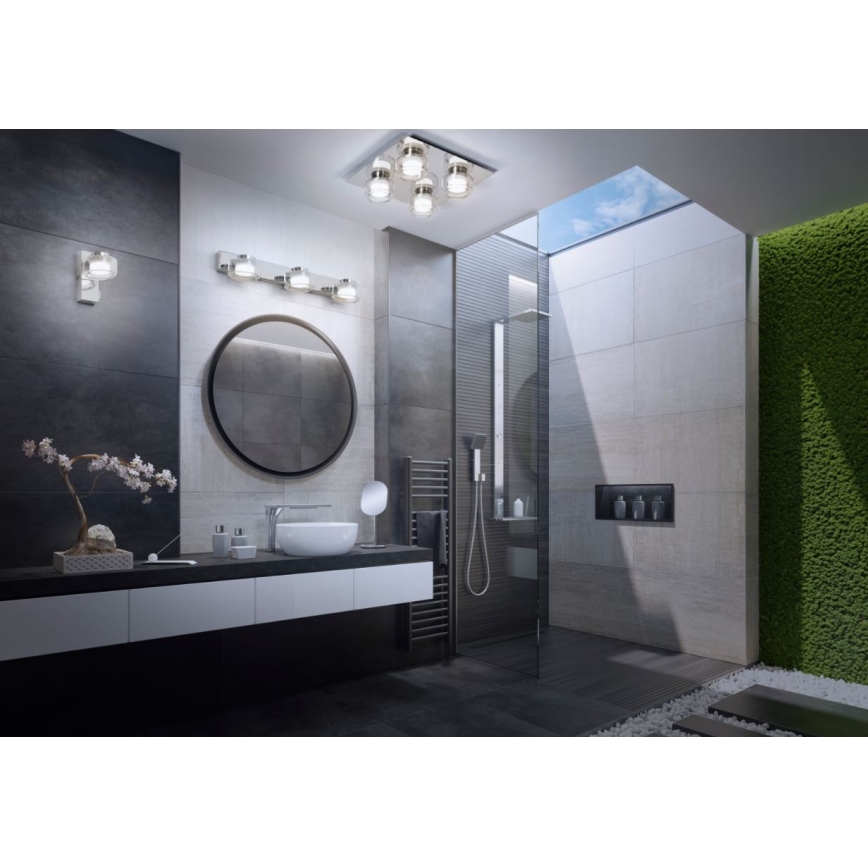 Osram - LED-Badezimmer-Wandleuchte ORBIS FLAME LED/5,5W/230V 3000/4000K IP44 glänzender Chrom