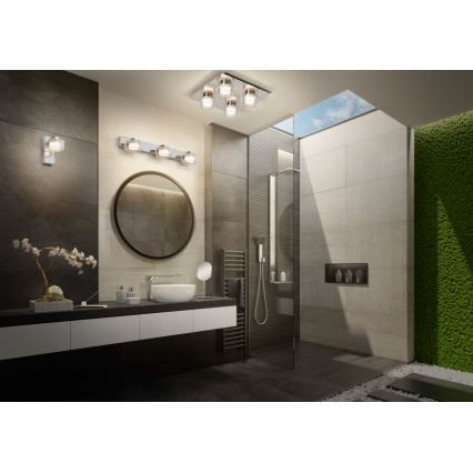 Osram - LED-Badezimmer-Wandleuchte ORBIS FLAME LED/5,5W/230V 3000/4000K IP44 glänzender Chrom