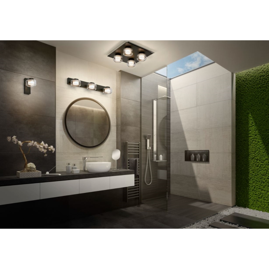 Osram - LED Badezimmer-Wandleuchte ORBIS FLAME LED/5,5W/230V 3000/4000K IP44 schwarz
