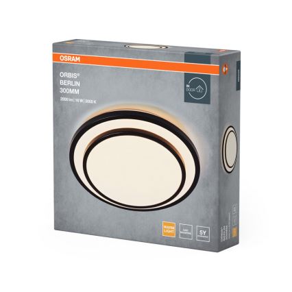 Osram - LED-Deckenleuchte ORBIS BERLIN LED/16W/230V Ø 29,3 cm schwarz