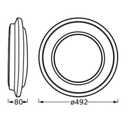 Osram - LED-Deckenleuchte ORBIS BERLIN LED/36W/230V Ø 49,2 cm silber