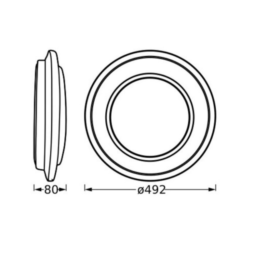 Osram - LED-Deckenleuchte ORBIS BERLIN LED/36W/230V Ø 49,2 cm silber