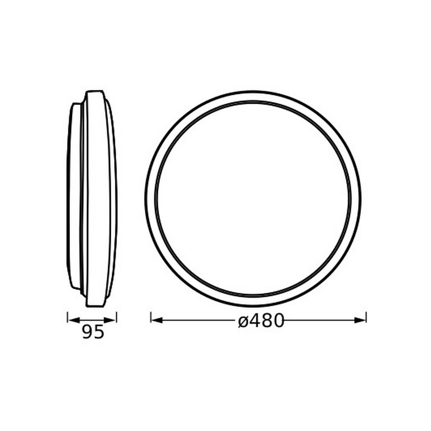 Osram - LED-Deckenleuchte ORBIS LONDON LED/36W/230V Ø 48 cm weiß