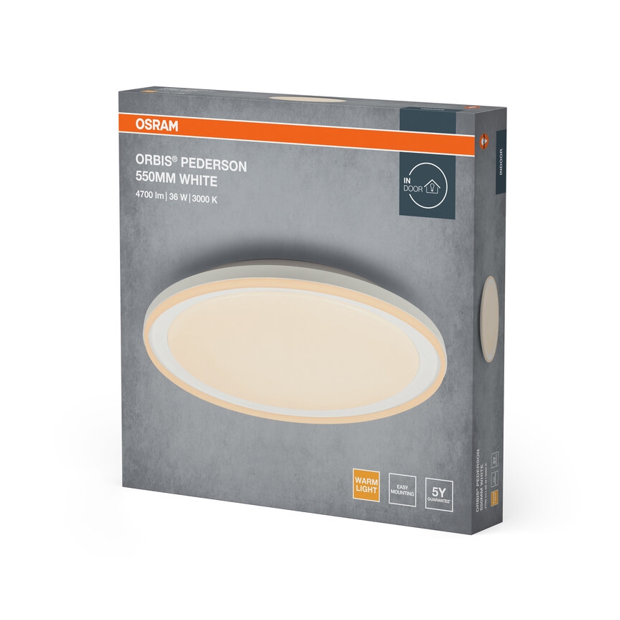 Osram - LED-Deckenleuchte ORBIS PEDERSON LED/36W/230V Ø 55 cm Weiß