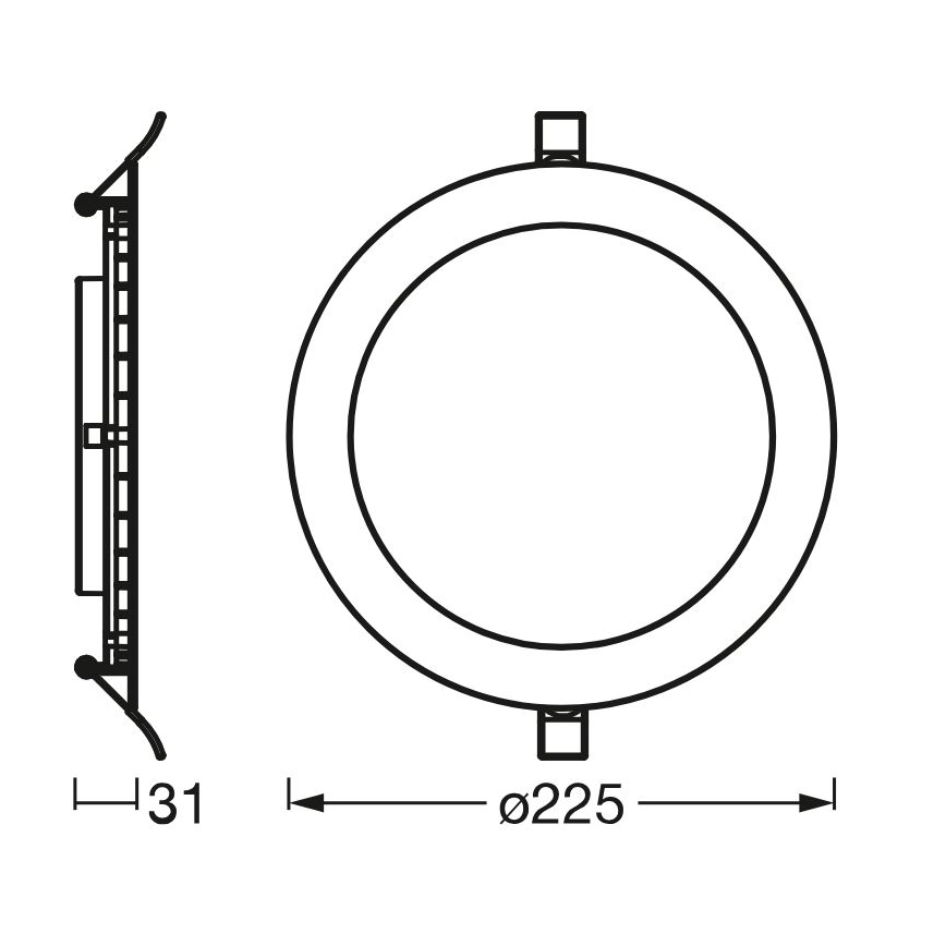 Osram - LED-Einbauleuchte SLIM LED/22W/230V 3000K