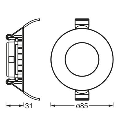 Osram - LED Einbauleuchte SLIM LED/4,5W/230V 6500K