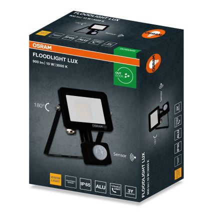 Osram - LED-Flutlichtstrahler mit Sensor FLOODLIGHT LED/10W/230V 3000K IP65