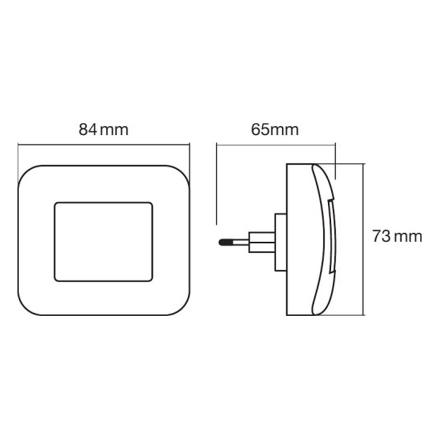 Osram - LED-Nachtlicht mit Dämmerungssensor LUNETTA LED/0,2W/230V