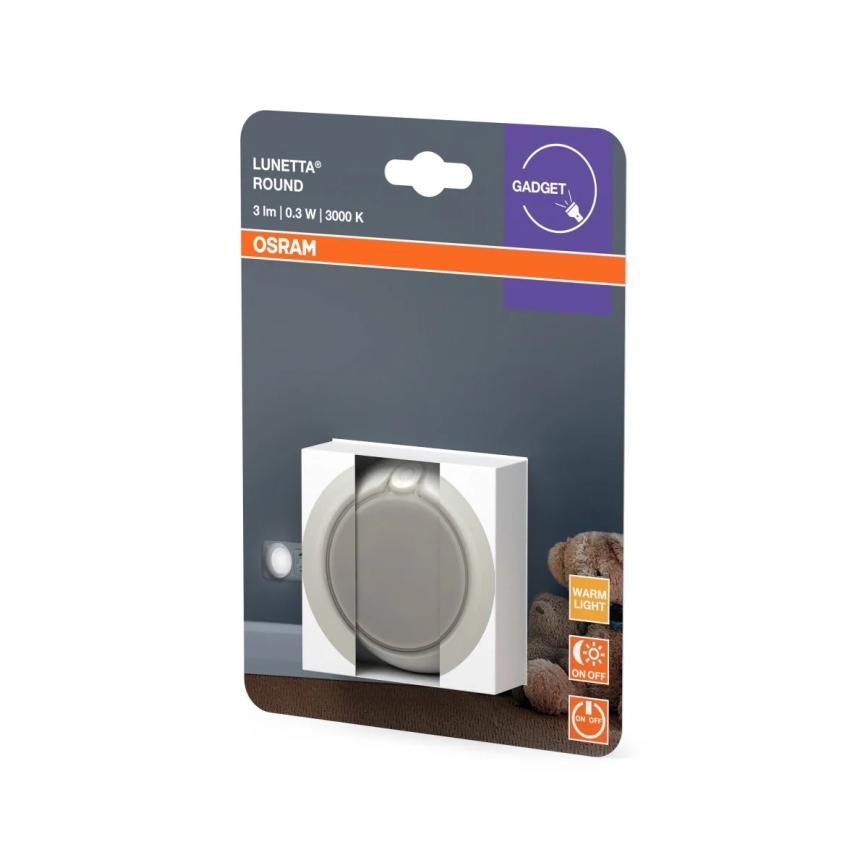 Osram - LED-Nachtlicht mit Sensor LUNETTA LED/0,3W/230V 3000K