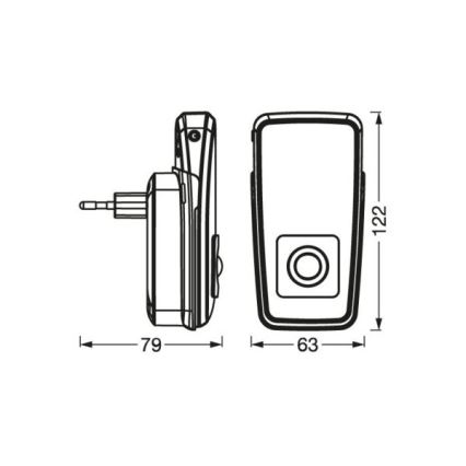 Osram - LED-Orientierungsleuchte für Steckdose mit Sensor LUNETTA LED/2W/230V