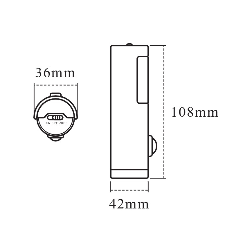Osram - LED Orientierungsleuchte mit Sensor NIGHTLUX LED/0,35W/3xAAA IP54 silber