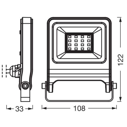 Osram - LED-Reflektor ENDURA LED/10W/230V 3000K IP65