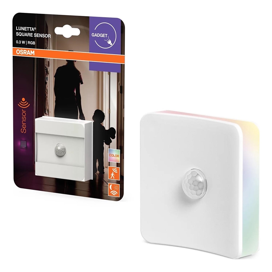 Osram - LED RGB Orientierungsleuchte für die Steckdose mit Sensor LUNETTA LED/0,3W/230V