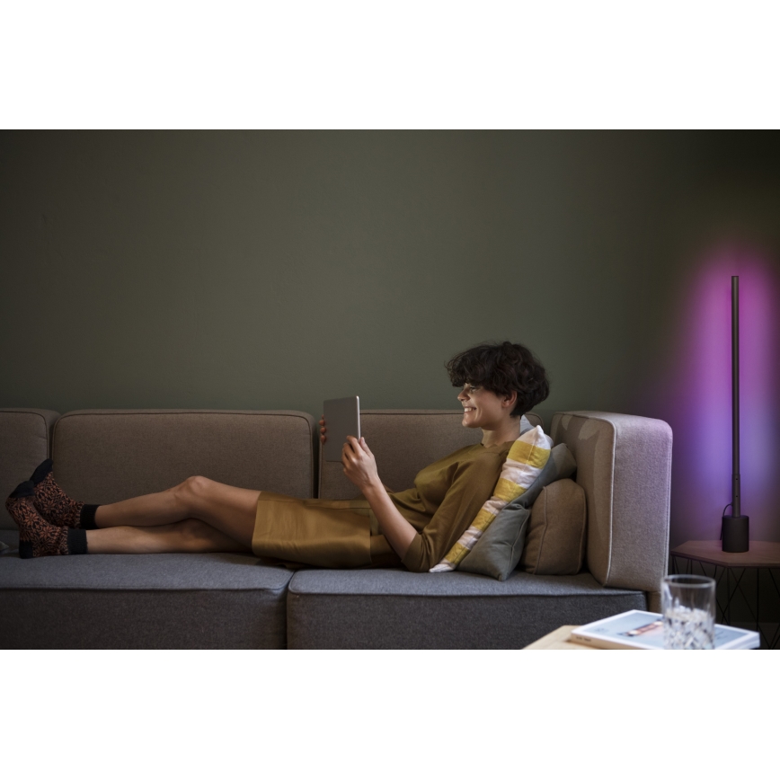 Osram - LED RGBW dimmbare Stehlampe SMART+ FLOOR LED/8W/230V 2700-6500K Wi-Fi schwarz + Fernbedienung