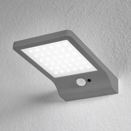 Osram - LED Solar-Wandleuchte mit Sensor DOORLED LED/3W/3,3V 2000 mAh IP44 silber