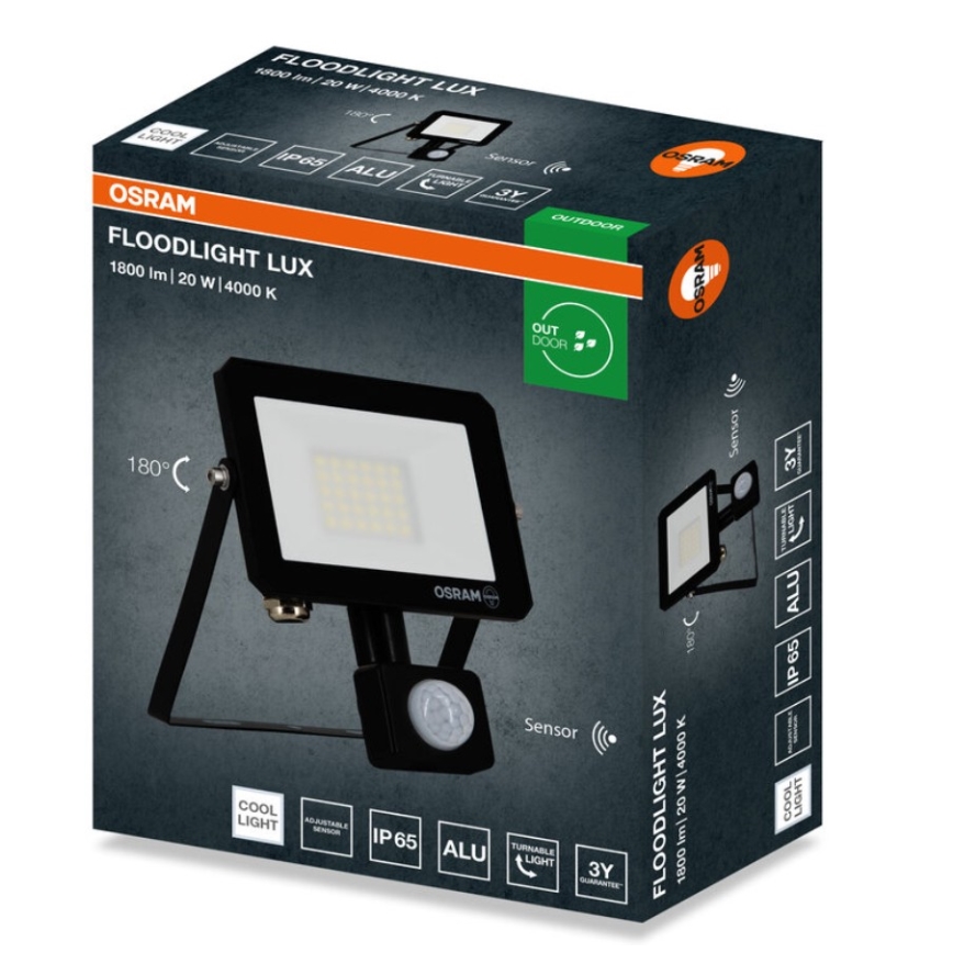 Osram - LED-Strahler mit Sensor FLOODLIGHT LED/20W/230V 4000K IP65