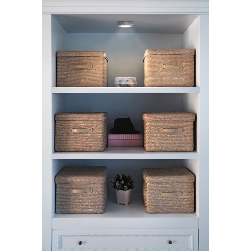 Osram - LED-Touch-Orientierungsleuchte DOT-IT LED/0,2W/3xAAA Ø 6,8 cm silber