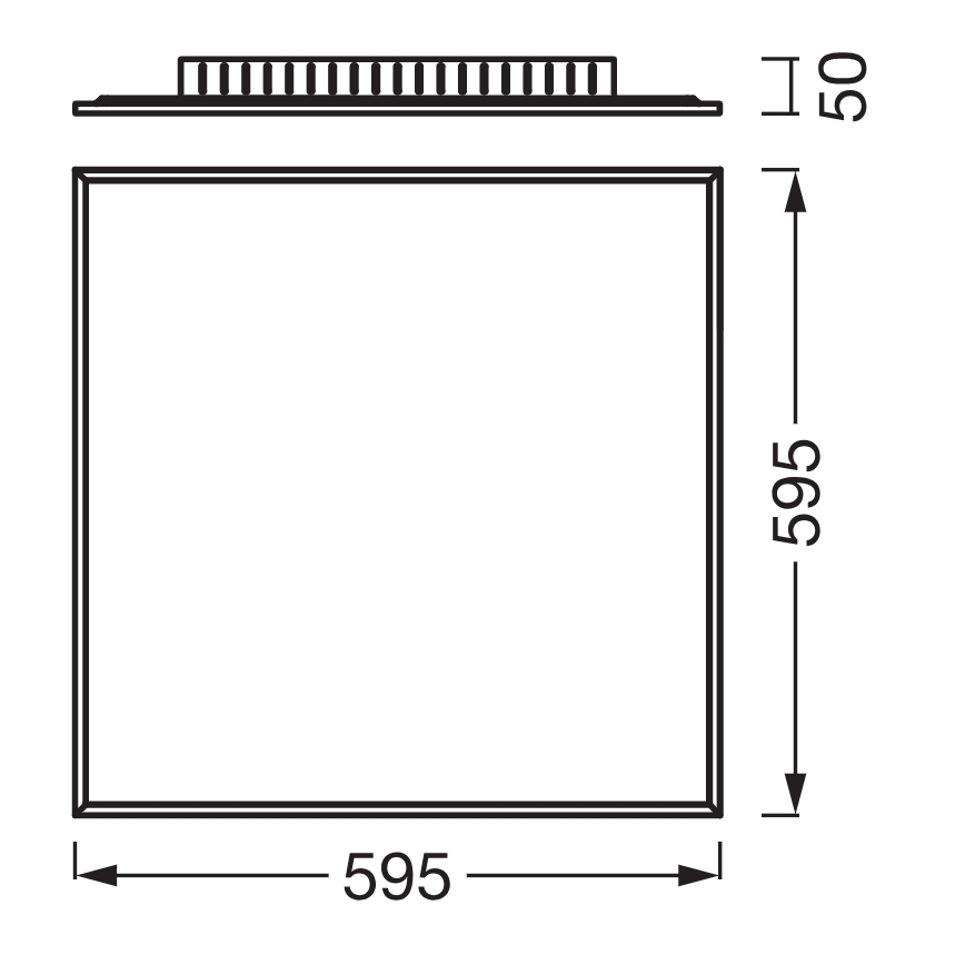 Osram - PLANON LED-Aufputz-Panel LED/40W/230V 59,5x59,5 cm weiß