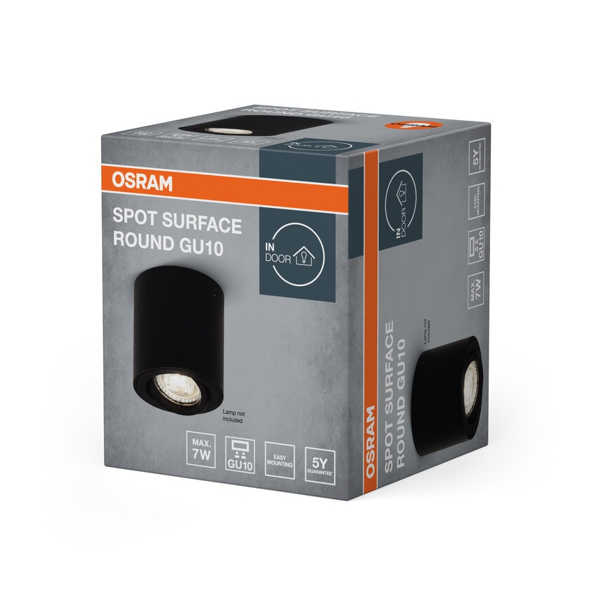 Osram - Spotleuchte SPOT 1xGU10/7W/230V schwarz