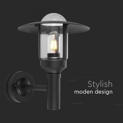 Outdoor-Wandlampe 1xE27/60W/230V IP44 schwarz