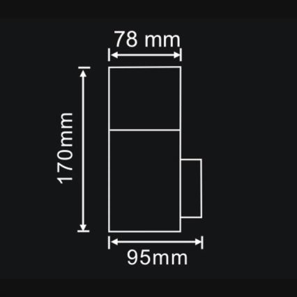 Outdoor-Wandleuchte DALLAS 1xE27/12W/230V IP44 anthrazit