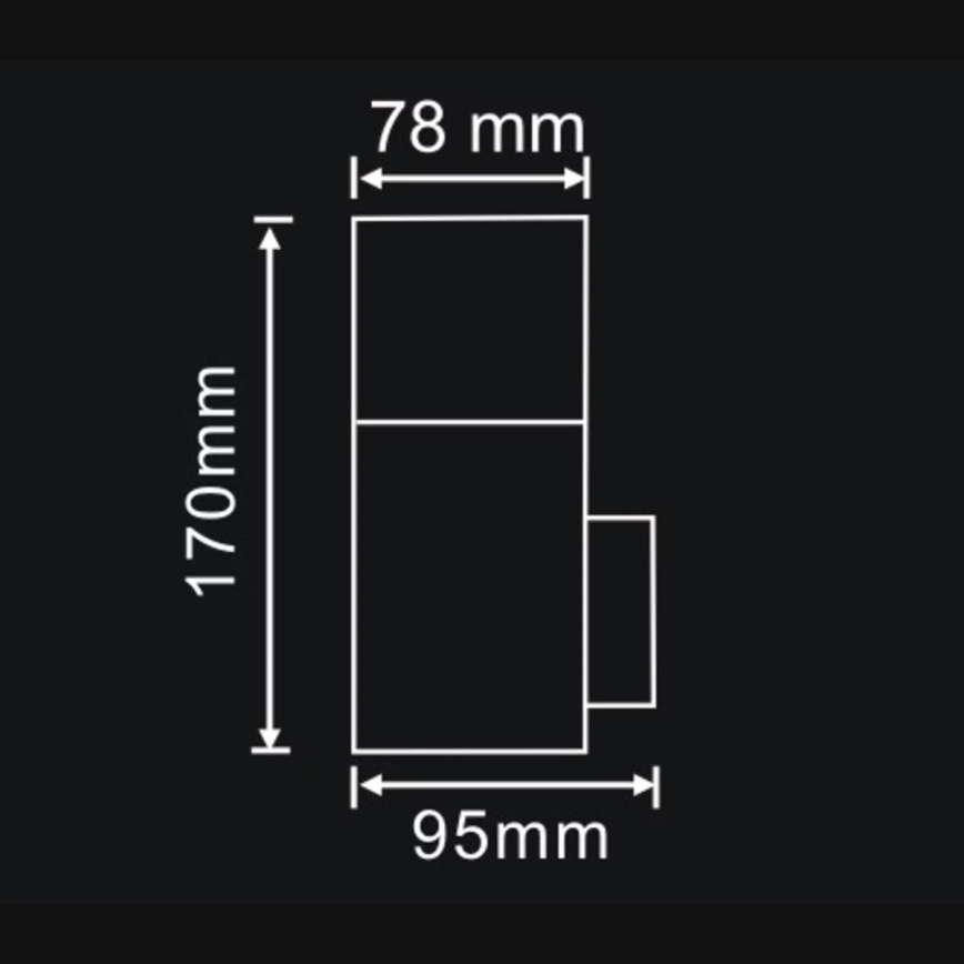 Outdoor-Wandleuchte DALLAS 1xE27/12W/230V IP44 anthrazit