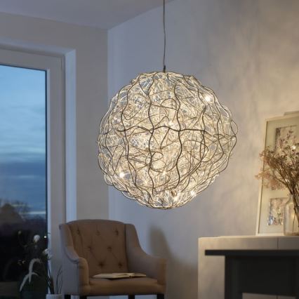 Paul Neuhaus 2019-21 - Pendelleuchte an Kabel SAREA 15xG9/40W/230V silber