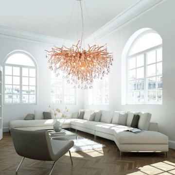 Paul Neuhaus 2192-11 - Kronleuchter an Aufhängung ICICLE 10xG9/40W/230V 50x100 cm Messing