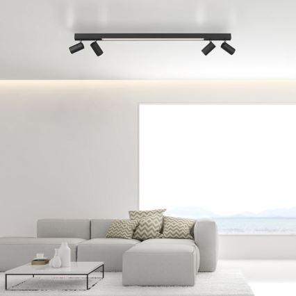Paul Neuhaus 6121-13 - LED dimmbares Einbauleuchte PURE 4xLED/4W/230V + LED/9W 2700-5000K + Fernbedienung