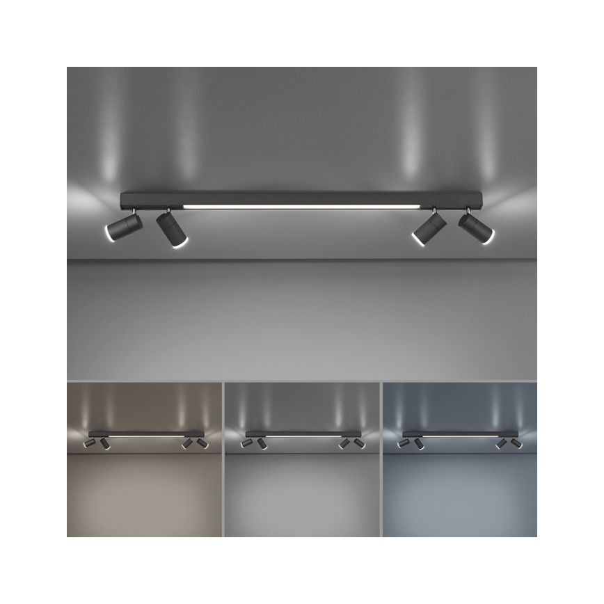 Paul Neuhaus 6121-13 - LED dimmbares Einbauleuchte PURE 4xLED/4W/230V + LED/9W 2700-5000K + Fernbedienung