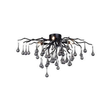 Paul Neuhaus 8090-18 - Aufgesetzte Deckenleuchte ICICLE 4xG9/40W/230V 30x60 cm schwarz
