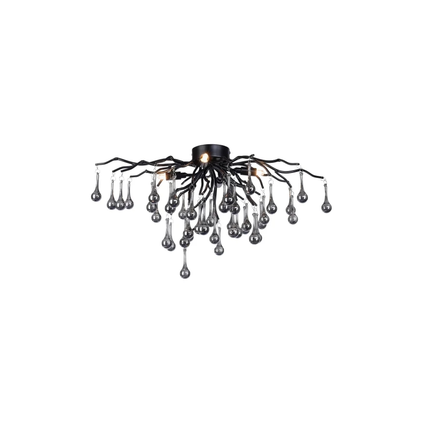 Paul Neuhaus 8090-18 - Aufgesetzte Deckenleuchte ICICLE 4xG9/40W/230V 30x60 cm schwarz