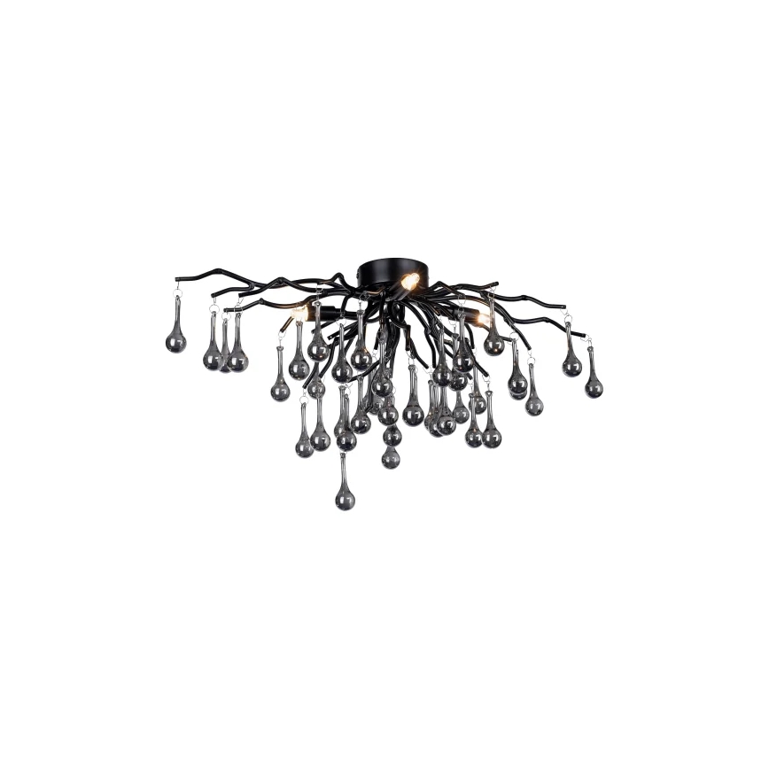 Paul Neuhaus 8090-18 - Aufgesetzte Deckenleuchte ICICLE 4xG9/40W/230V 30x60 cm schwarz