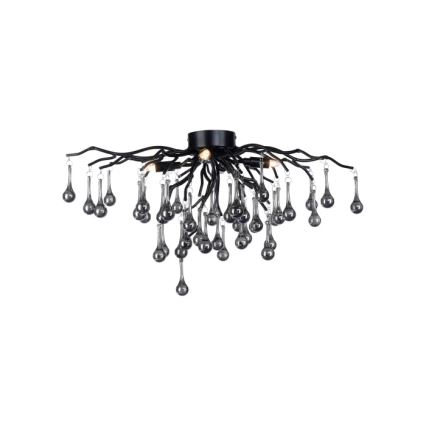 Paul Neuhaus 8090-18 - Aufgesetzte Deckenleuchte ICICLE 4xG9/40W/230V 30x60 cm schwarz