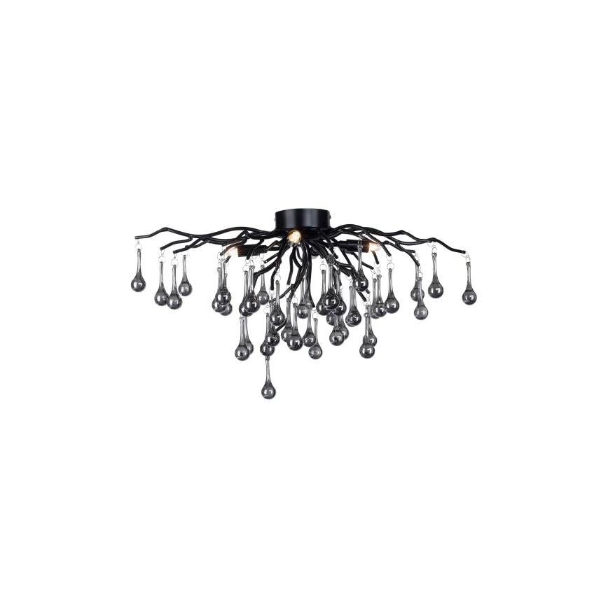 Paul Neuhaus 8090-18 - Aufgesetzte Deckenleuchte ICICLE 4xG9/40W/230V 30x60 cm schwarz