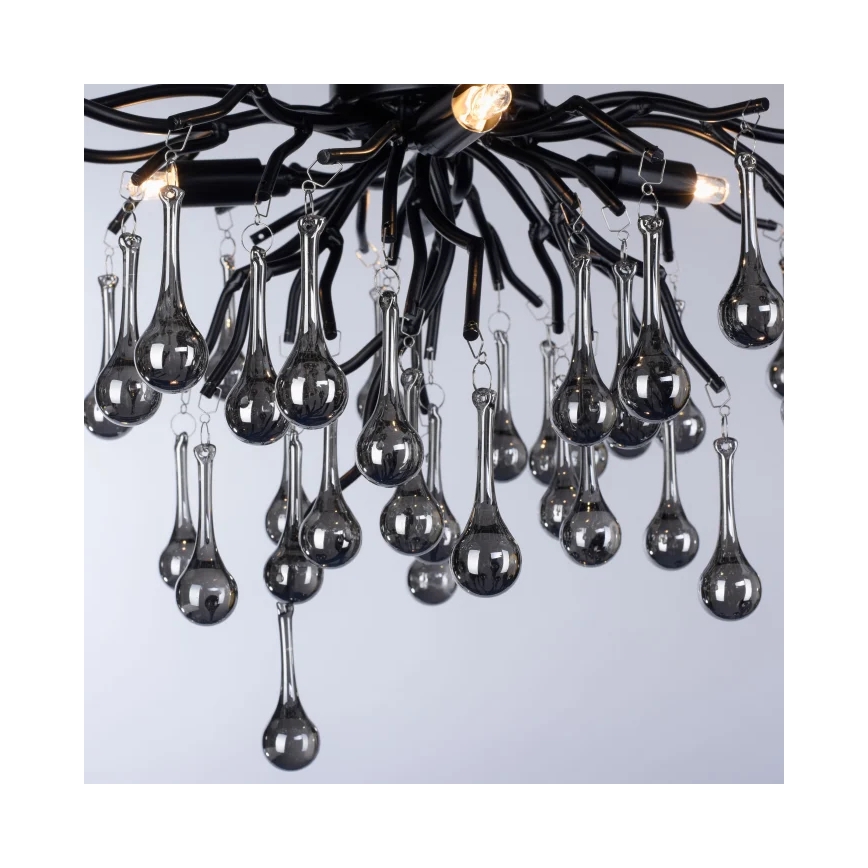 Paul Neuhaus 8090-18 - Aufgesetzte Deckenleuchte ICICLE 4xG9/40W/230V 30x60 cm schwarz