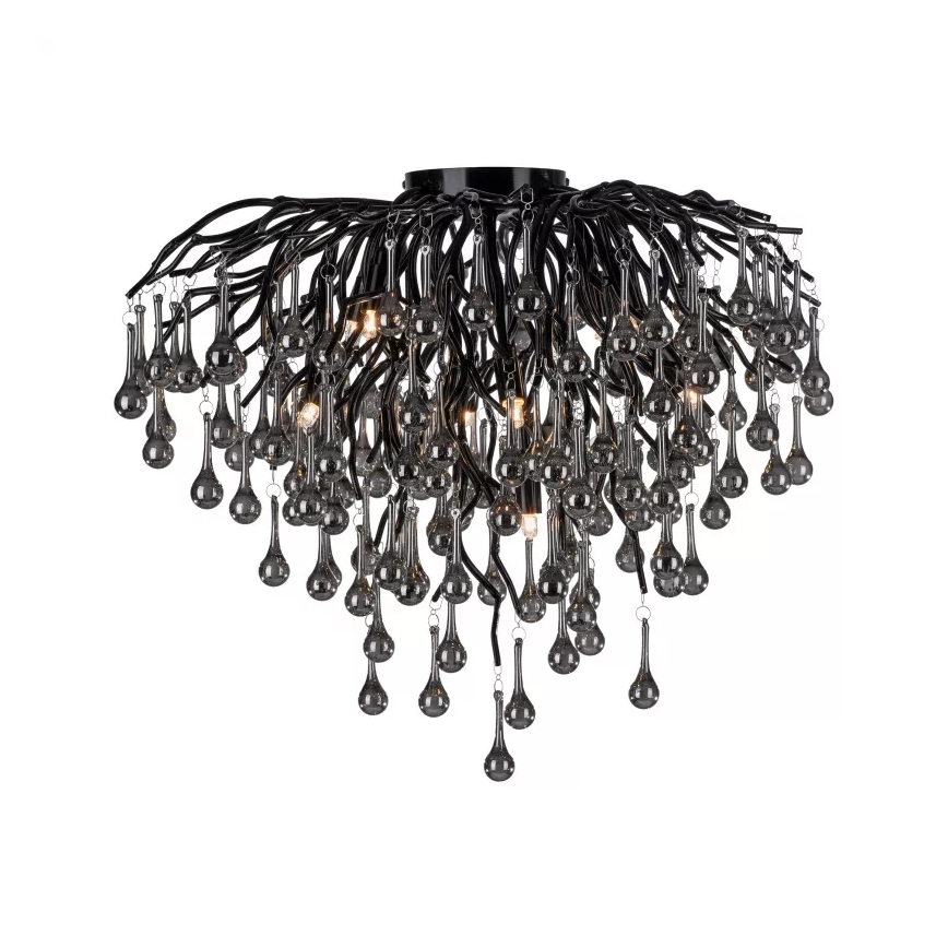 Paul Neuhaus 8091-18 - Aufgesetzte Deckenleuchte ICICLE 9xG9/40W/230V Ø 50 cm schwarz