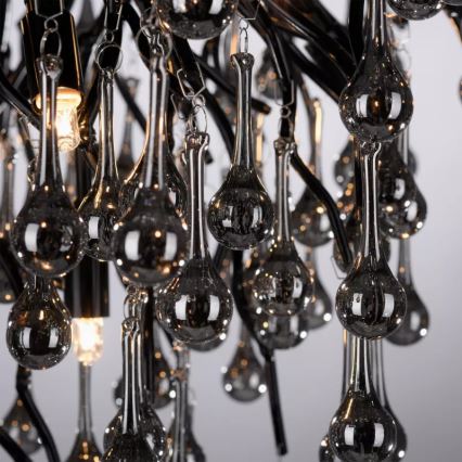 Paul Neuhaus 8091-18 - Aufgesetzte Deckenleuchte ICICLE 9xG9/40W/230V Ø 50 cm schwarz