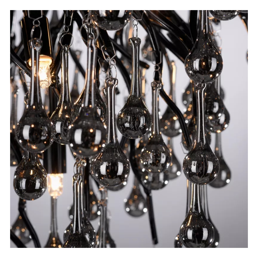 Paul Neuhaus 8091-18 - Aufgesetzte Deckenleuchte ICICLE 9xG9/40W/230V Ø 50 cm schwarz