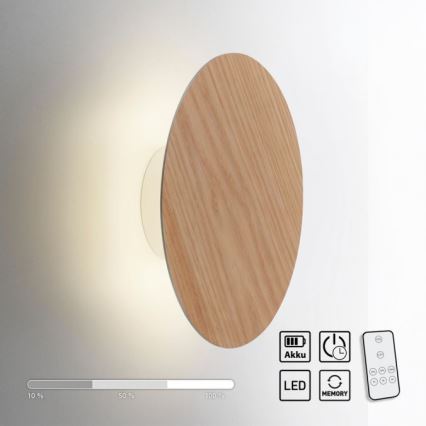 Paul Neuhaus 8153-79 - LED dimmbare Wandleuchte PUNTUA LED/1,3W/3,7V 2200 mAh + Fernbedienung