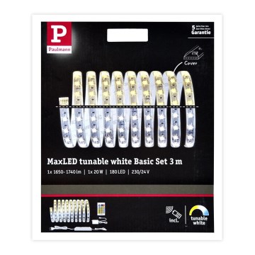 Paulmann 70624 - LED/20W Dimmbarer LED-Streifen MAXLED 3m 230V + Fernbedienung