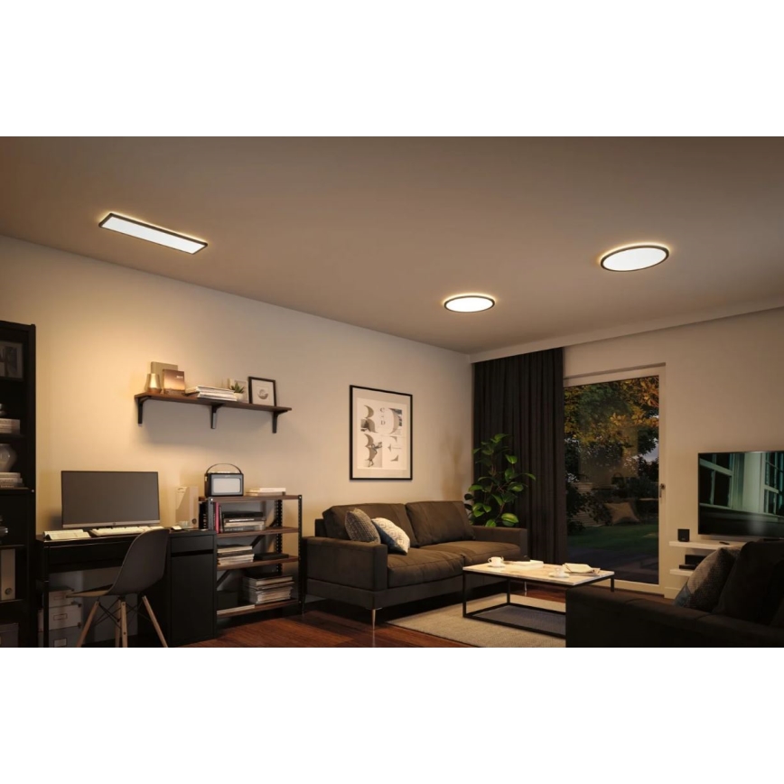 Paulmann 70999 - LED/22W Dimmbares Panel ATRIA 230V 3000K Ø 42 cm Schwarz