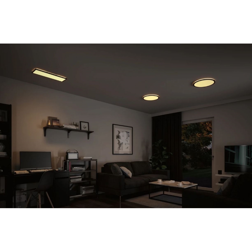 Paulmann 70999 - LED/22W Dimmbares Panel ATRIA 230V 3000K Ø 42 cm Schwarz