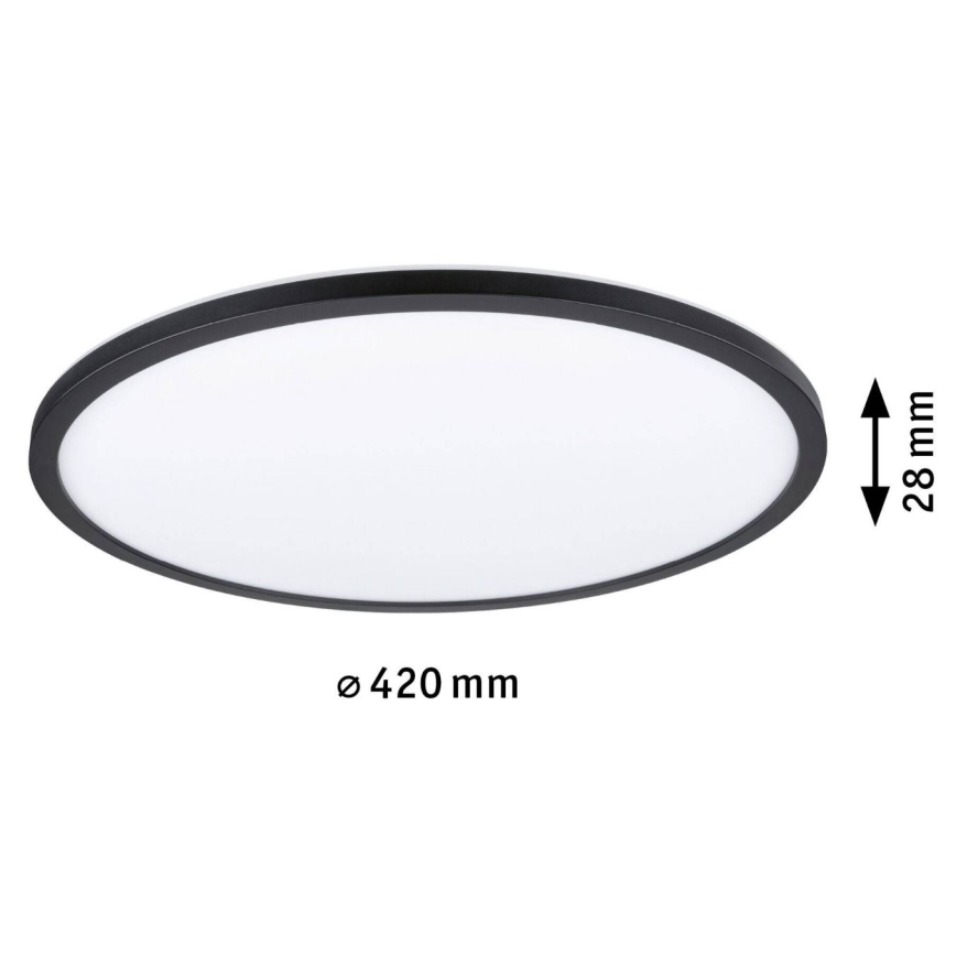 Paulmann 70999 - LED/22W Dimmbares Panel ATRIA 230V 3000K Ø 42 cm Schwarz