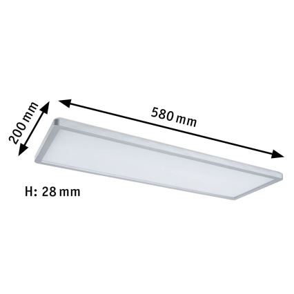Paulmann 71020 - LED/20W RGBW dimmbares Panel ATRIA 230V 4000K 20x58 cm + Fernbedienung