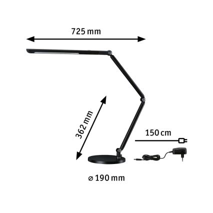 Paulmann 78912 - LED/10,6W Dimmbarer Tischleuchte FLEXBAR 230V 3000/4000/6500K