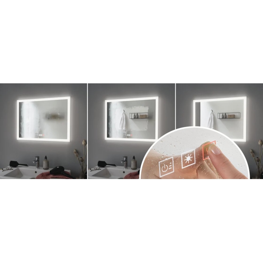 Paulmann 78951 - LED/22W IP44 Dimmbarer beheizter Badezimmerspiegel mit Hintergrundbeleuchtung 230V